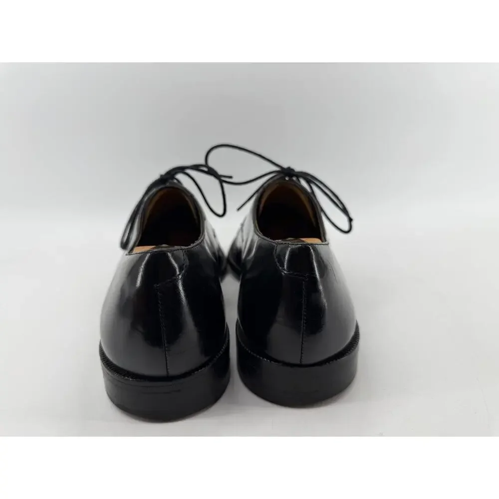 Cole Haan Men's Black Leather Cap Toe Oxford Lace Up Dress Shoes Size 10